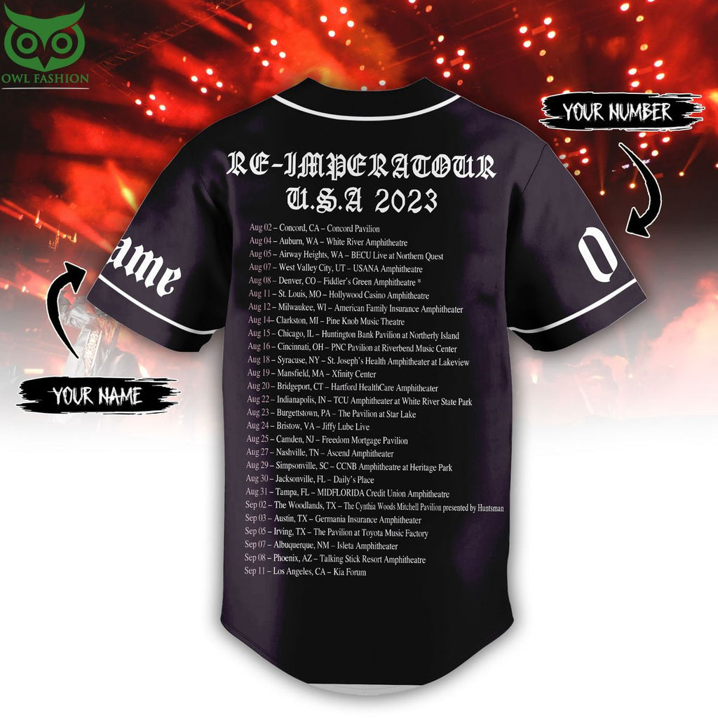 Ghost Rock Band Tour Customized Baseball Jersey Shirt