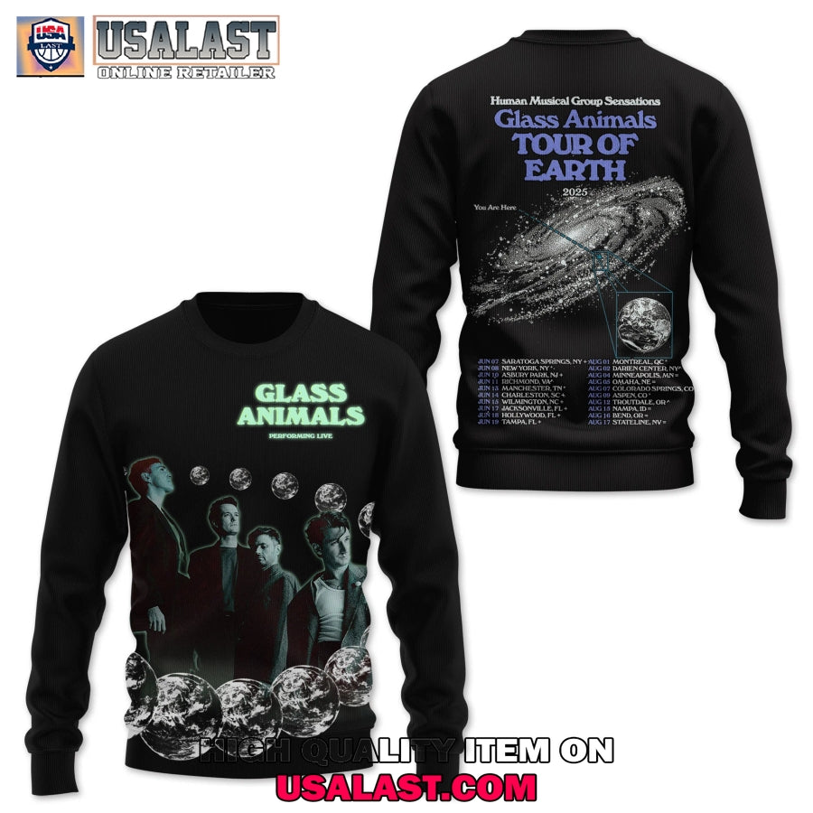 Glass Animals Tour Of Earth 2025 Hoodie, T-Shirt