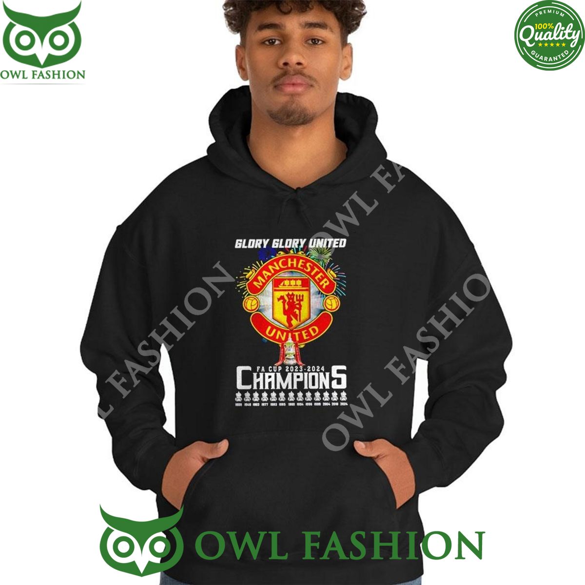 Glory Glory Manchester United Fa Cup 2023 2024 Champions Hoodie Tshirt