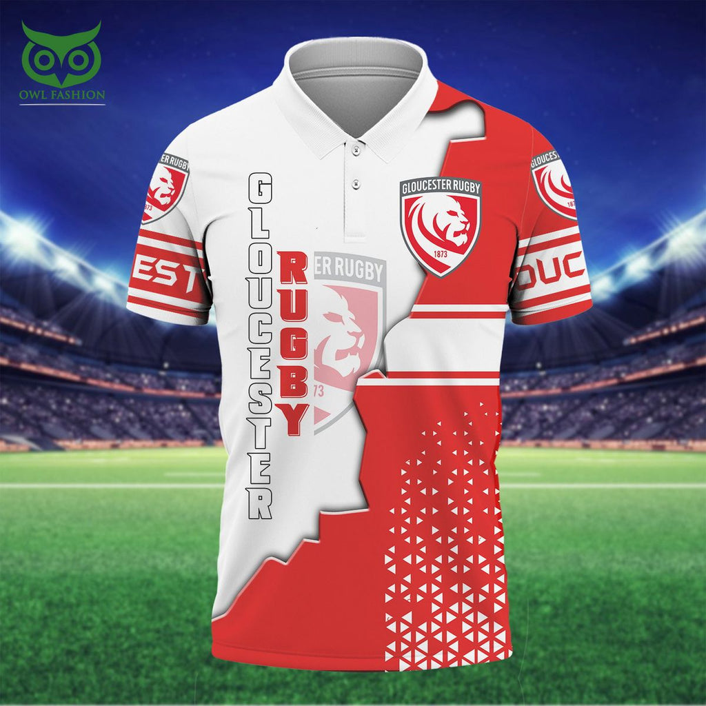 Gloucester Rugby Gallagher Premiership 3D TShirt Hoodie