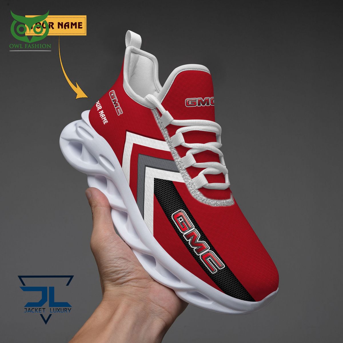 GMC Car Brand Logo Customized Max Soul Shoes