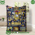 Go Blue Michigan Wolverines Fleece Blanket