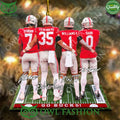 Go Bucks Stroud Babb Williams Eichenberg together Plastic Ornament