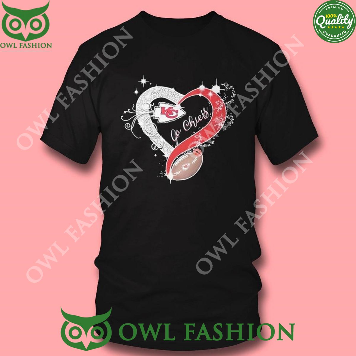Go Chiefs Kansas City Chiefs Heart Diamond 2024 Shirt t shirt