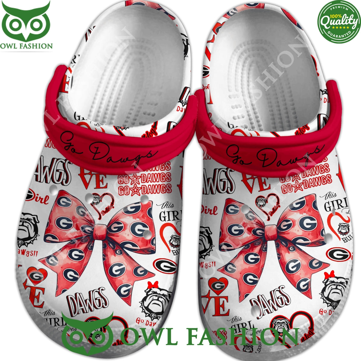 Go Dawgs Girl Georgia Bulldogs football crocs