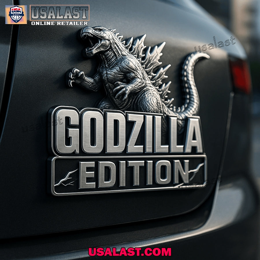 Godzilla Edition Laser Engraved Car Name Badge