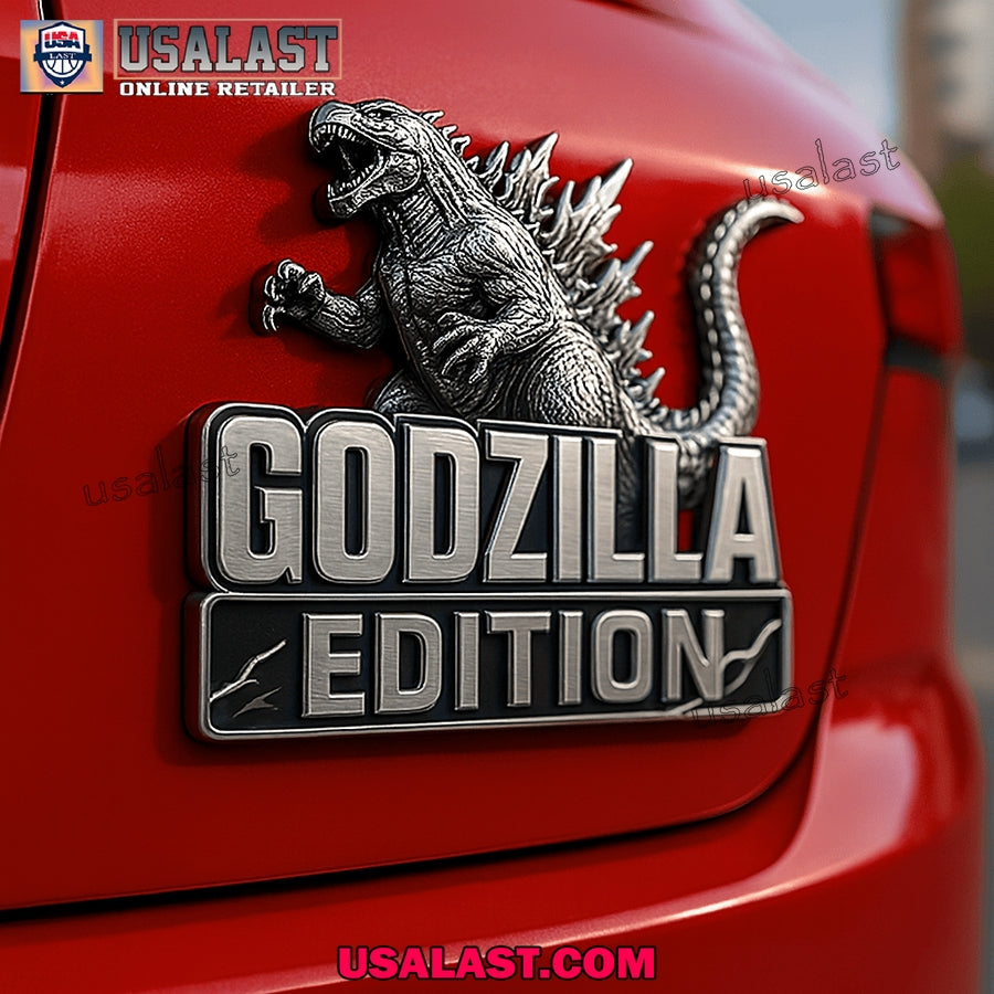 Godzilla Edition Laser Engraved Car Name Badge