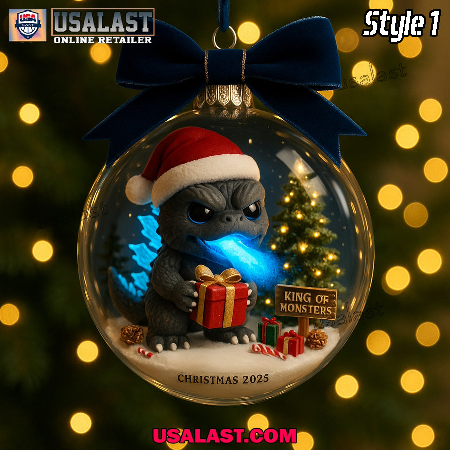 Godzilla King Of Monsters Christmas Ornament 2025