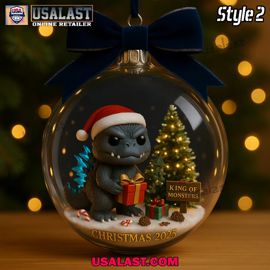 Godzilla King Of Monsters Christmas Ornament 2025