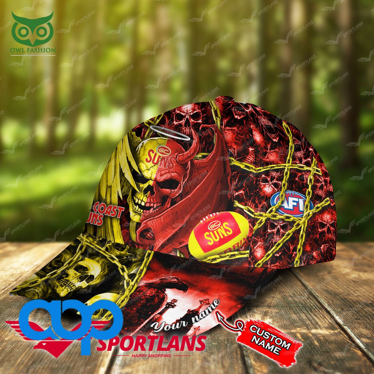 Gold Coast Football Club AFL Personalized 3D Printed Cap