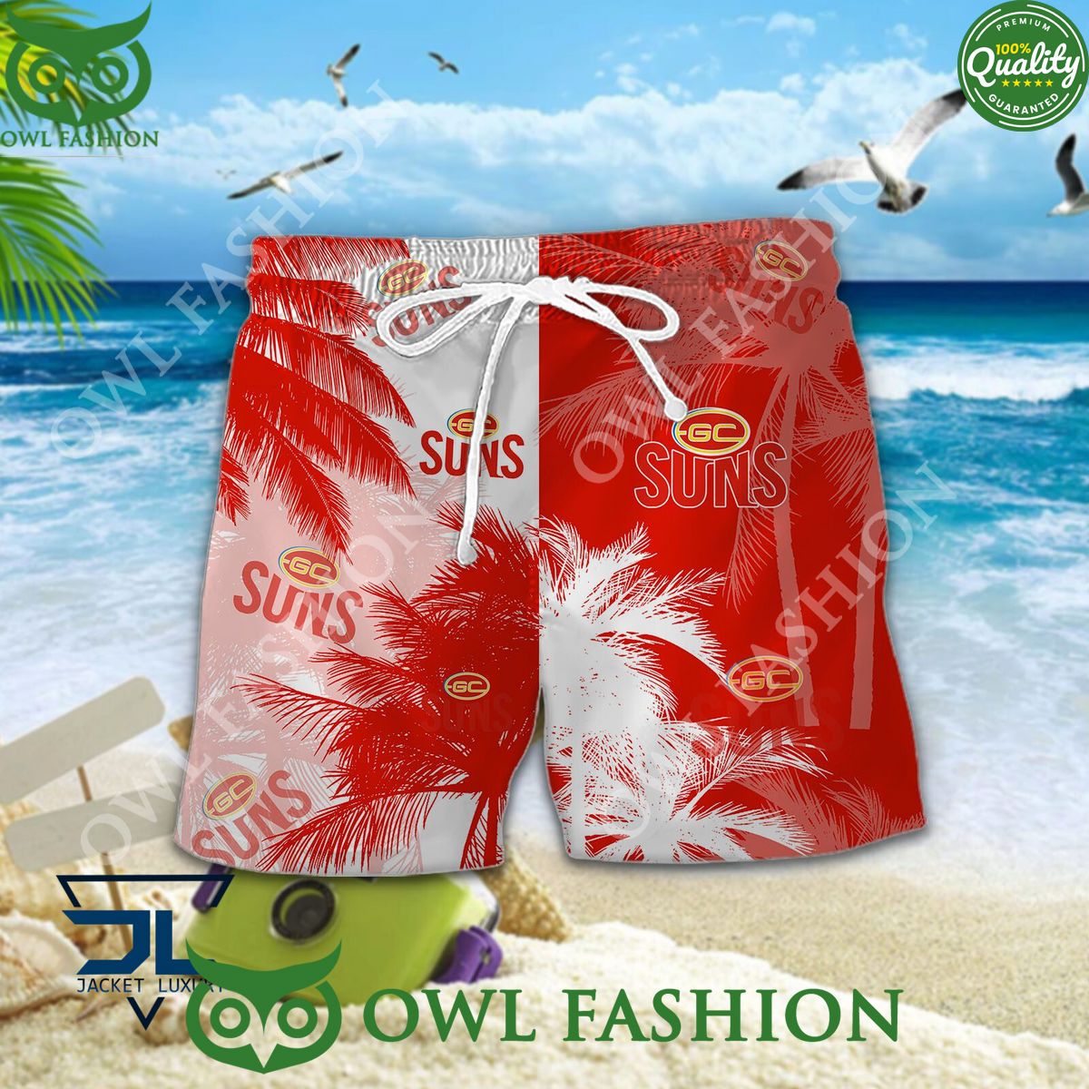 Gold Coast Suns AFL Australian Hawaiian shirt and short