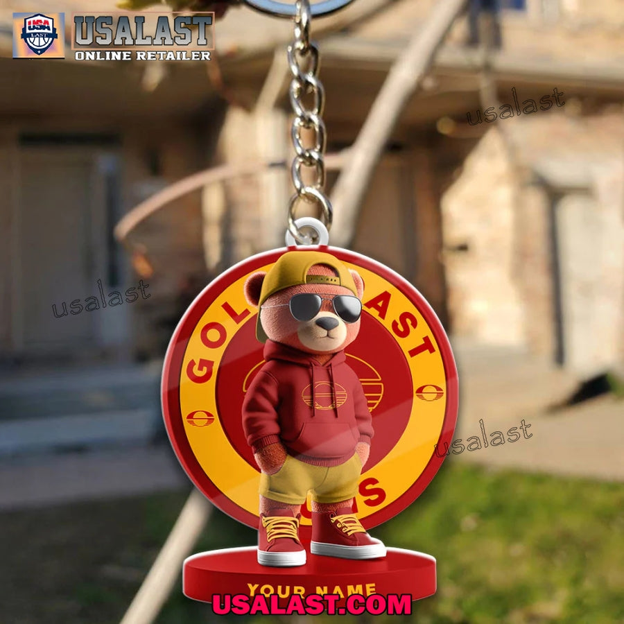 Gold Coast SUNS Football Club Teddy Bear Custom Keychain
