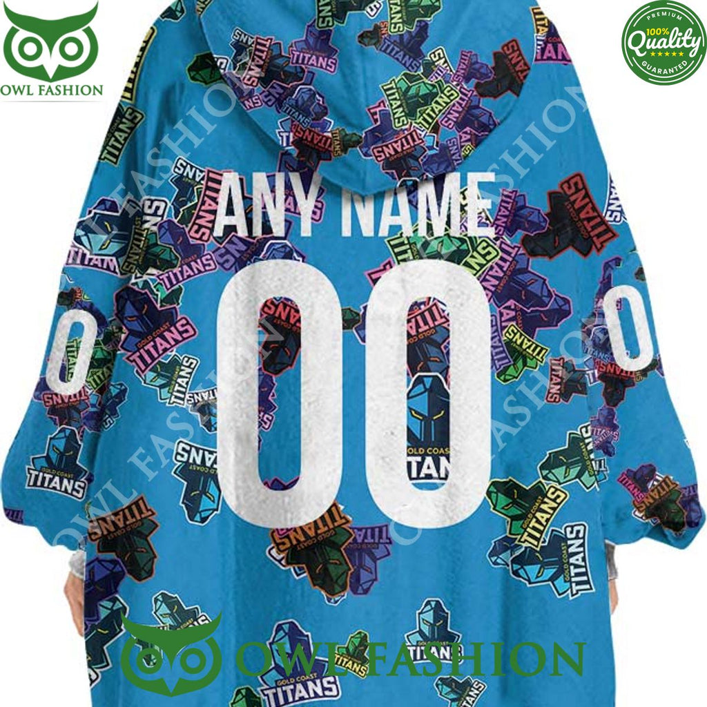 Gold Coast Titans Special Logo Rugby Fleece Blanket hoodie