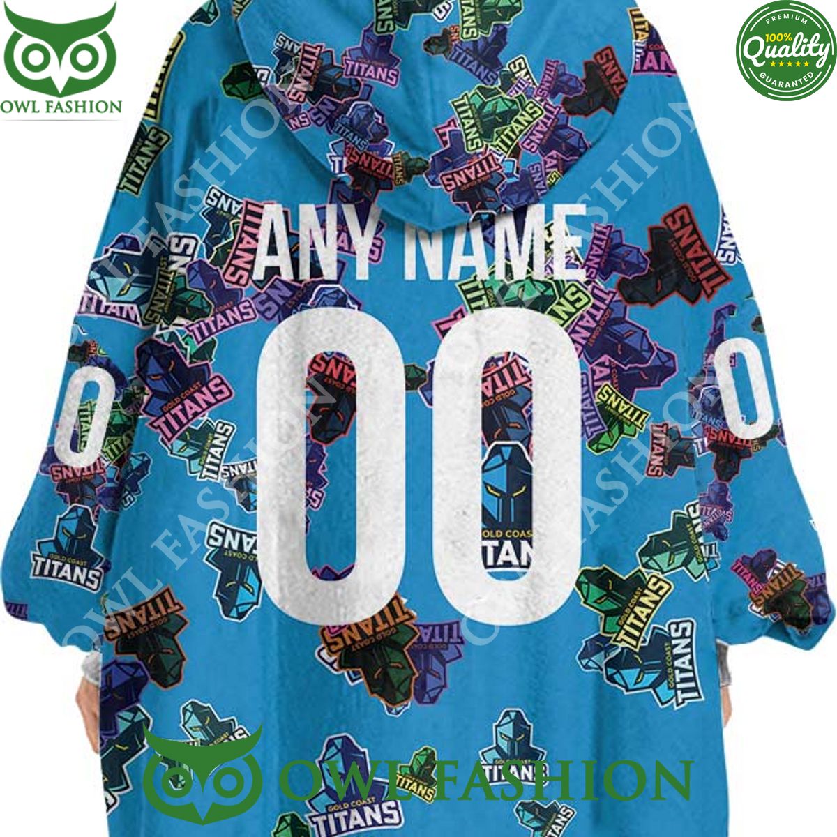 Gold Coast Titans Special Logo Rugby Fleece Blanket hoodie