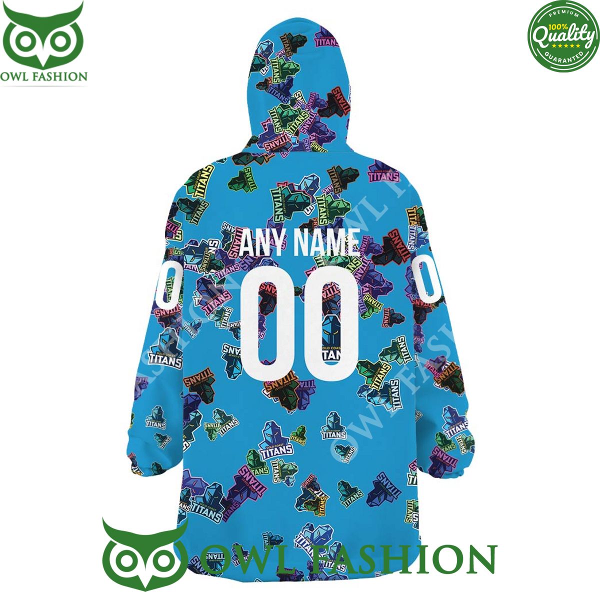 Gold Coast Titans Special Logo Rugby Fleece Blanket hoodie