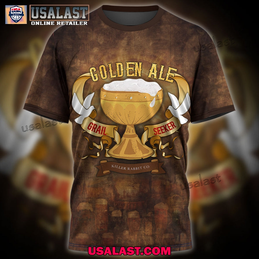 Golden Ale Platinum Beer 3D T-Shirt
