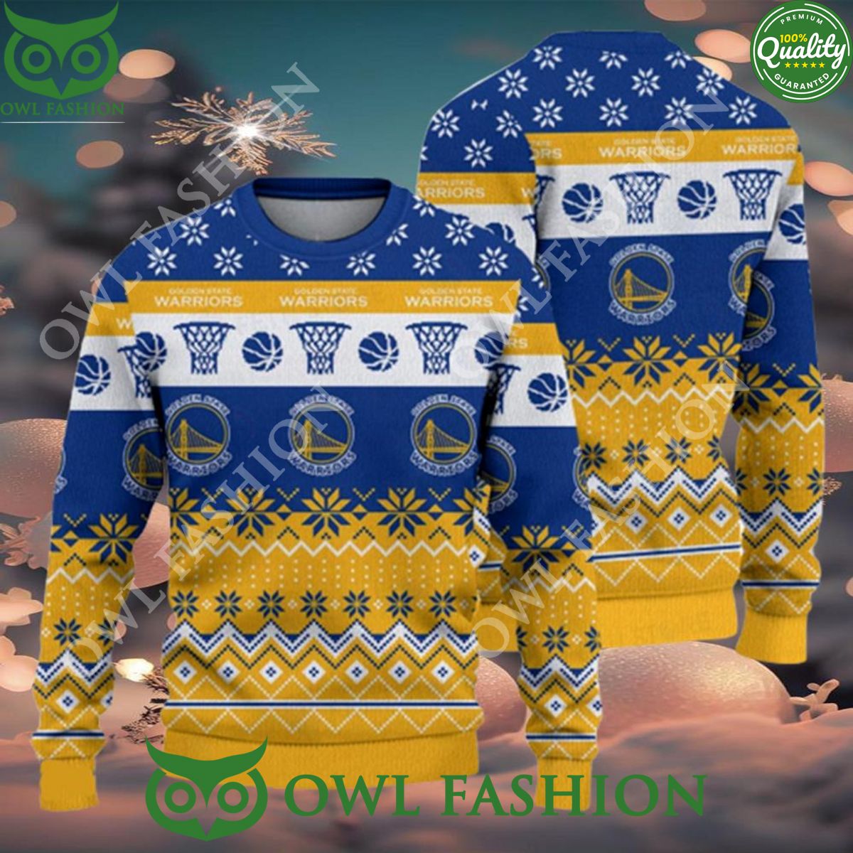 Golden State Warriors Christmas Sweater National Basketball…