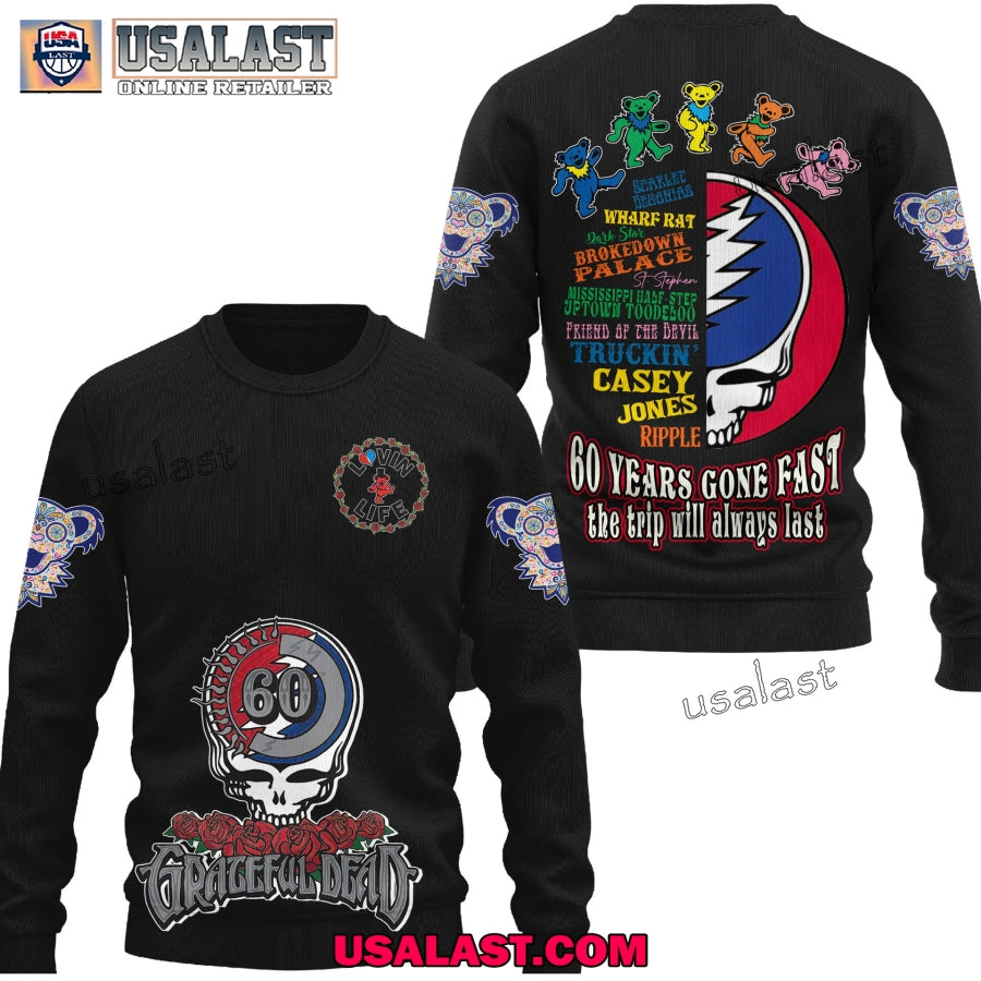Grateful Dead 60 Years Gone Fast Memories 3D Shirt