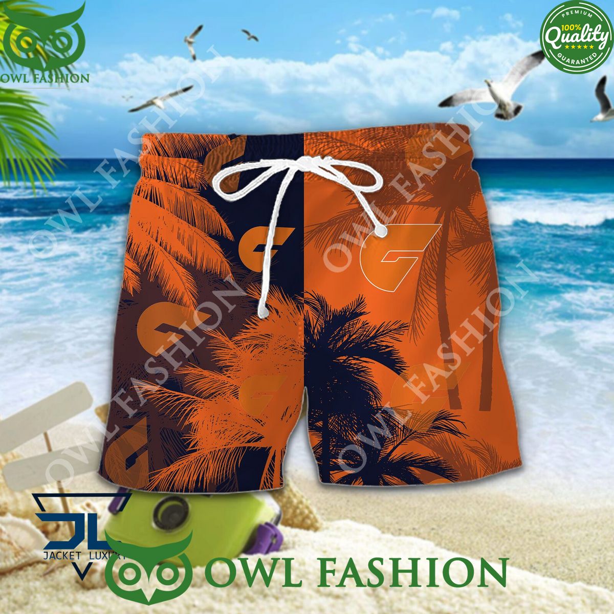 Greater Western Sydney Giants AFL Australian Hawaiian shirt and short