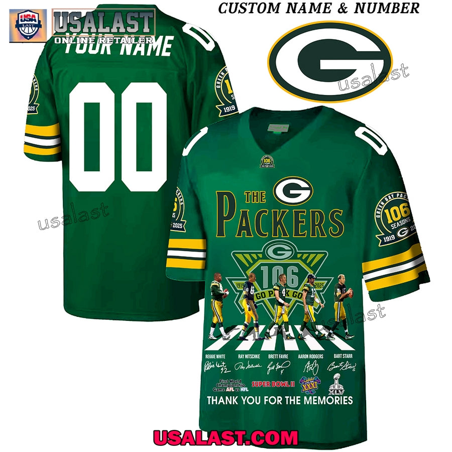 Green Bay Packers 106th Anniversary V-neck Jersey Shirt