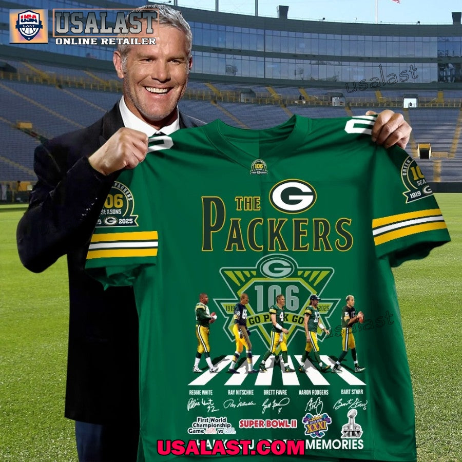 Green Bay Packers 106th Anniversary V-neck Jersey Shirt