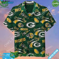Green Bay Packers Hawaiian Graphic Print Short Sleeve Hawaiian Shirt