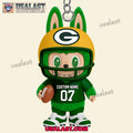 Green Bay Packers x Labubu Monster Custom Acrylic Keychain, Decoration Ornament