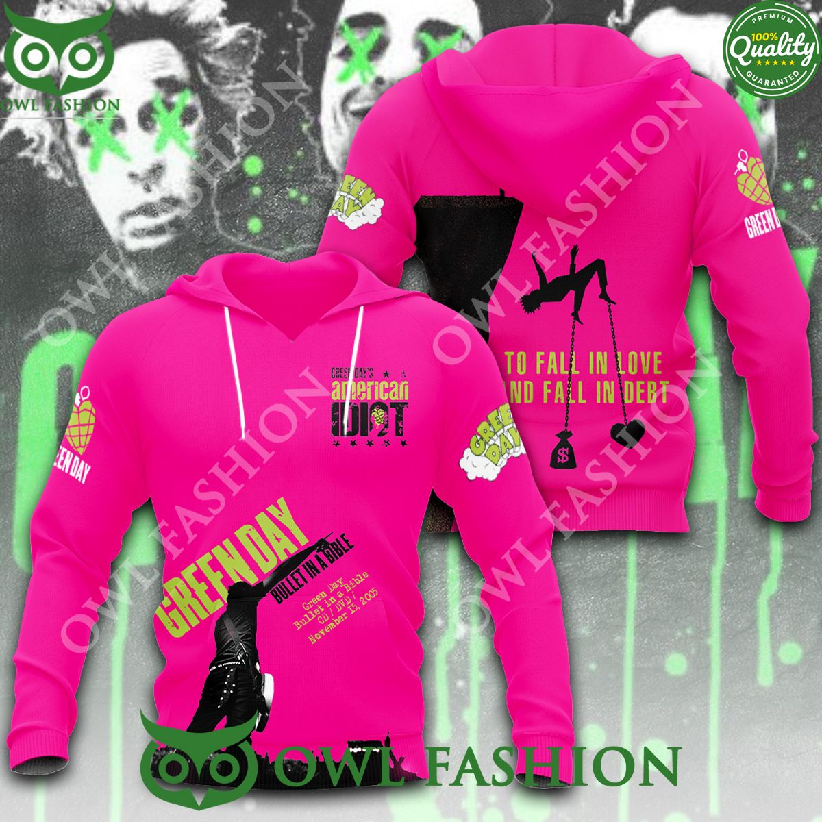 GreenDay Bullet In A Bible 3D Hoodie Shirt