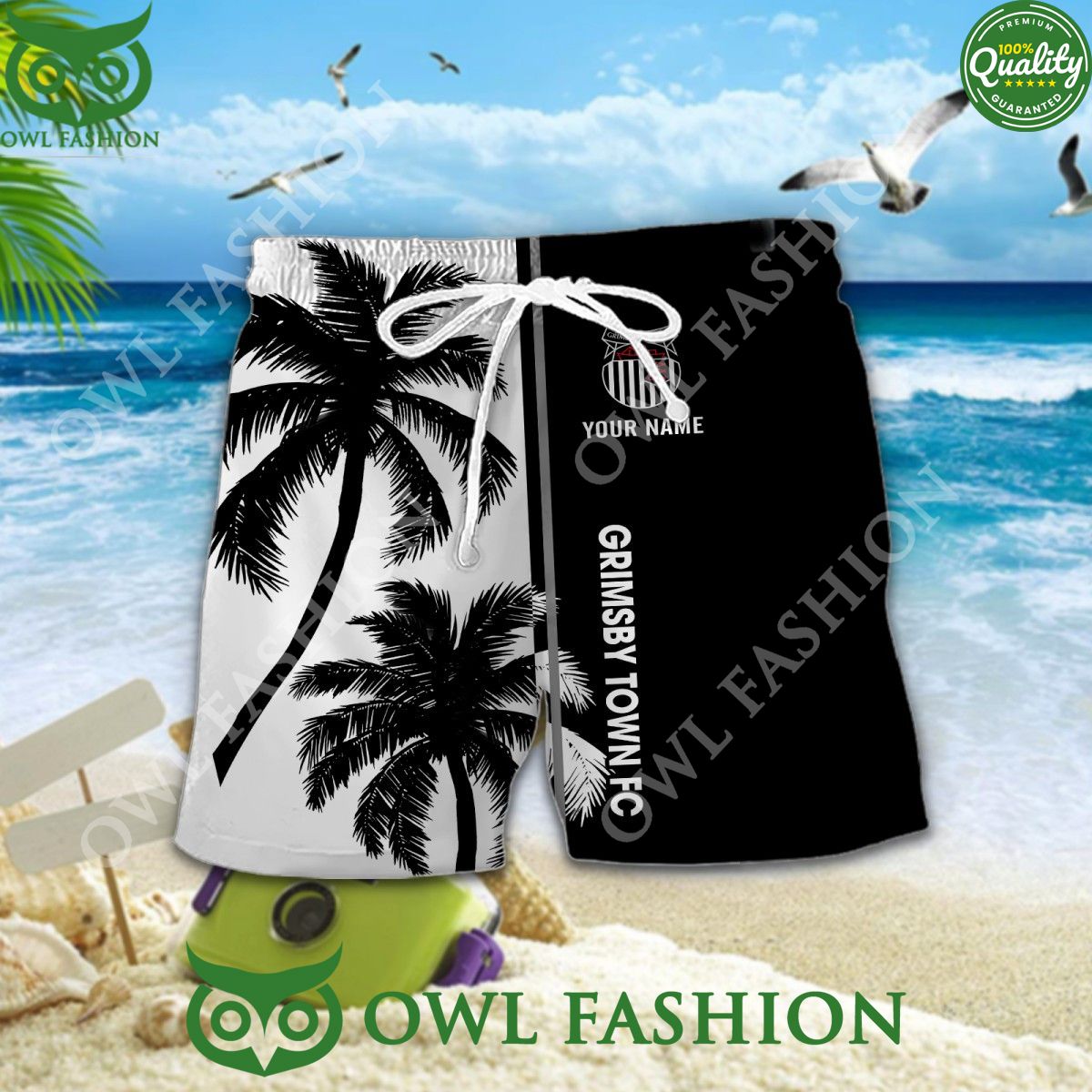 Grimsby Town EFL Summer Tropical Beach 2024 Personalized Hawaiian Shirt
