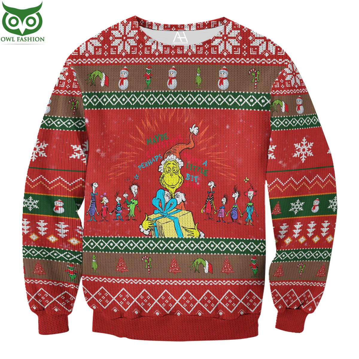 Grinch Ugly Sweater 3D AOP Ugly Sweater Jumper