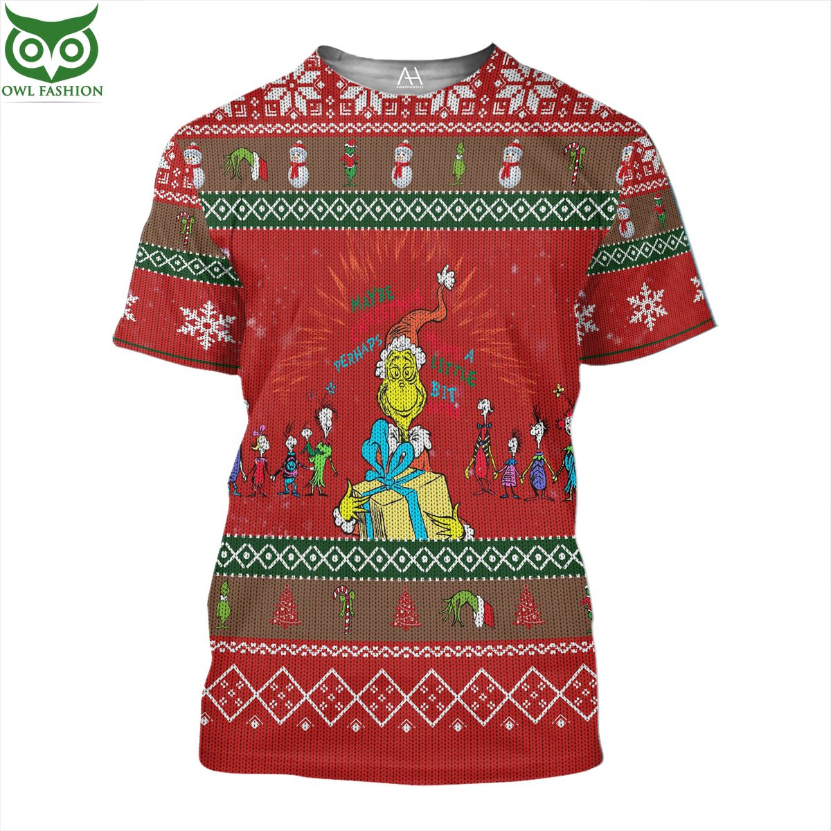 Grinch Ugly Sweater 3D AOP Ugly Sweater Jumper