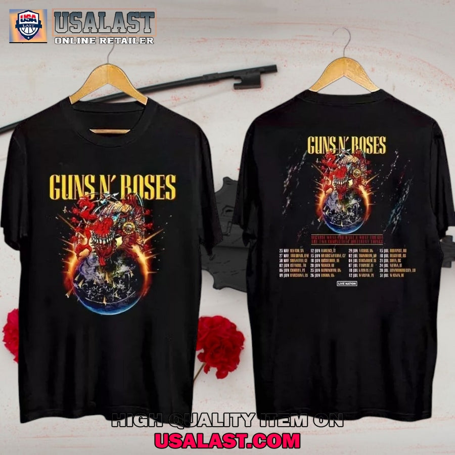 Guns N Roses 2025 European And Middle East Tour T-Shirt