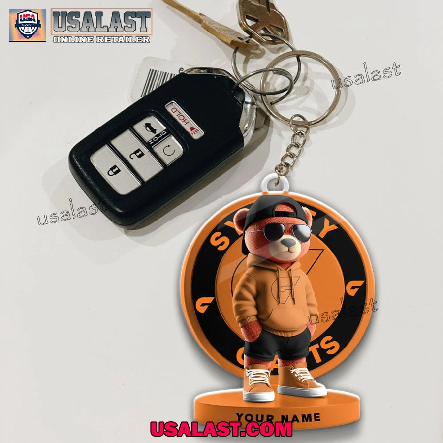 GWS GIANTS Football Club Teddy Bear Custom Keychain