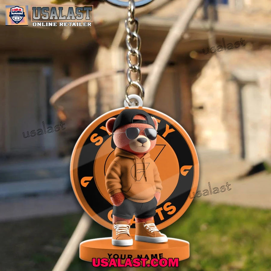 GWS GIANTS Football Club Teddy Bear Custom Keychain