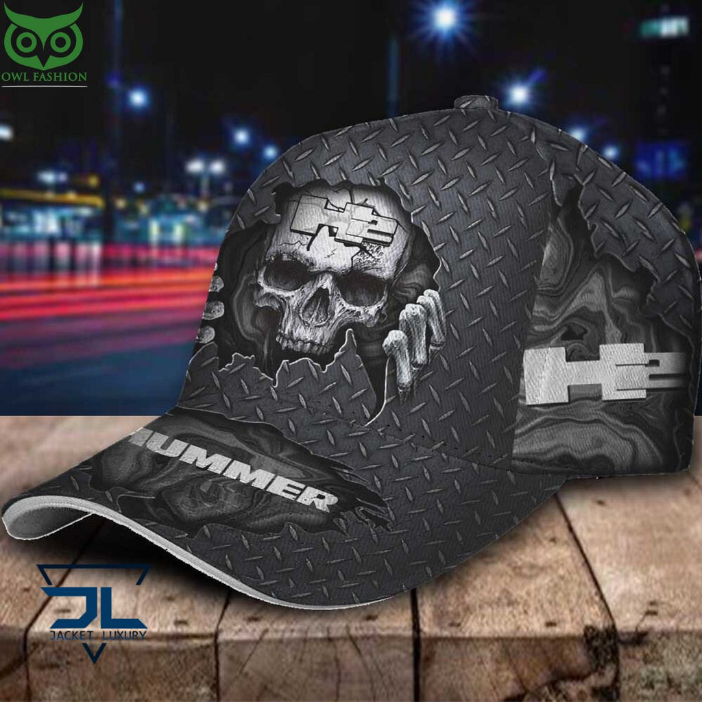 H2 Hummer Car Skull Metal Classic Cap
