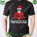 Namasleigh Yoga Santa Claus Black Ugly Sweater