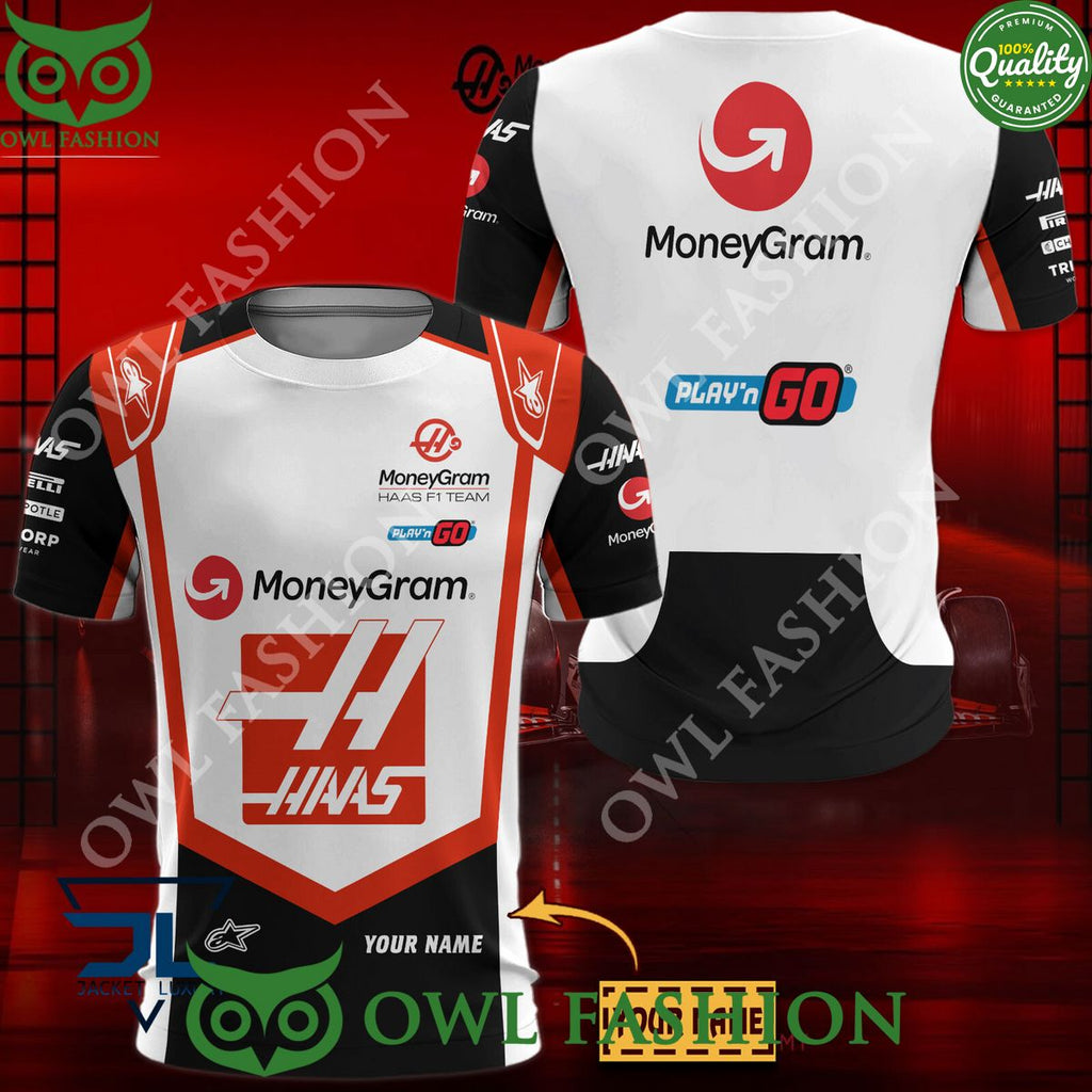 Haas F1 Team Racing 2024 Custom Name Printed Hoodie Shirt