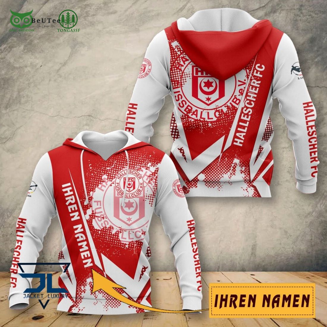 Hallescher FC Iheren Namen AOP 3D Shirt Full
