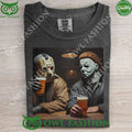 Halloween Funny Jason and Michael Drink Beer t shirt