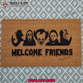 Halloween Horror Characters Welcome Friends Coir Doormat
