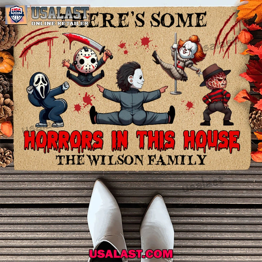 Halloween Horror Movies Character Family Coir Doormat