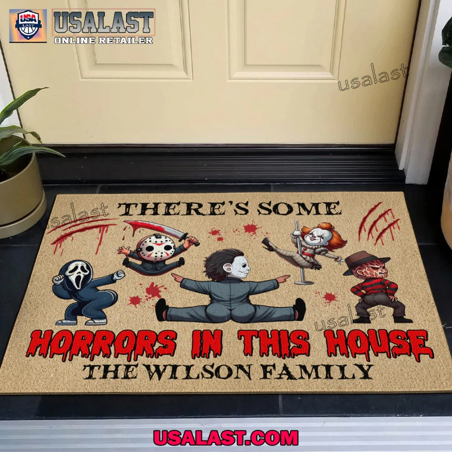 Halloween Horror Movies Character Family Coir Doormat