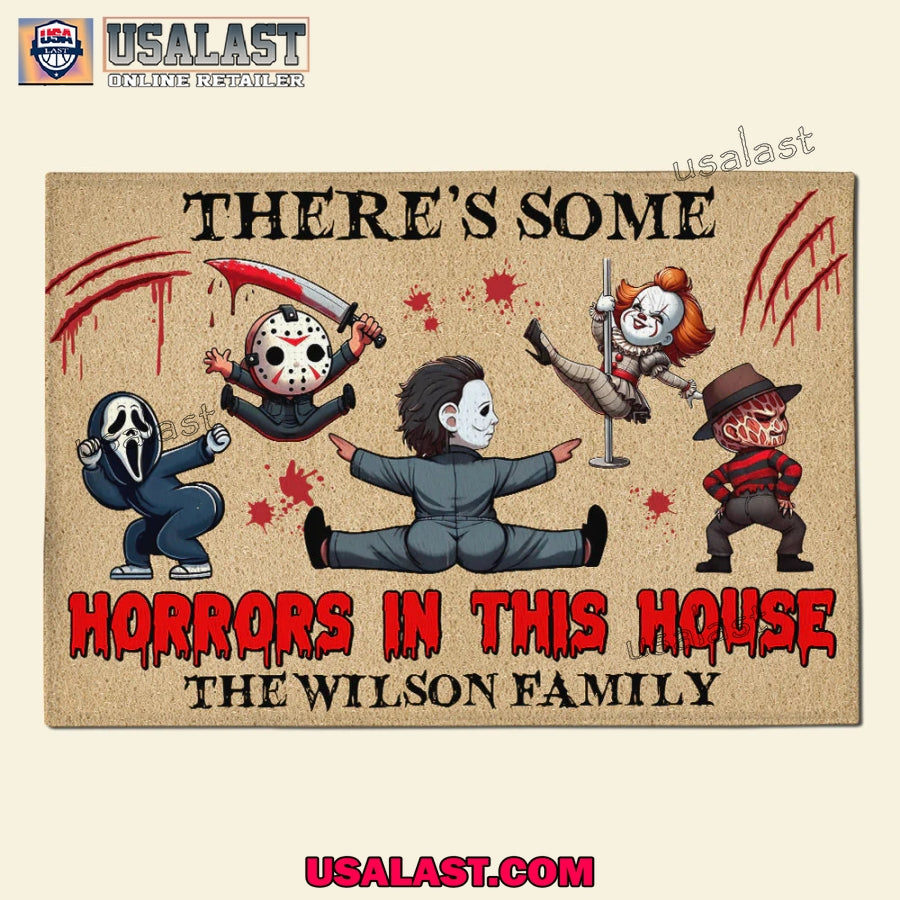 Halloween Horror Movies Character Family Coir Doormat