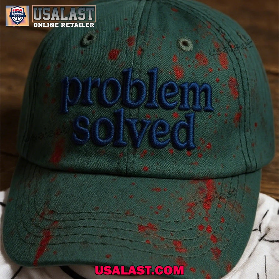 Halloween Problem Solved Print Washed Baseball Cap
