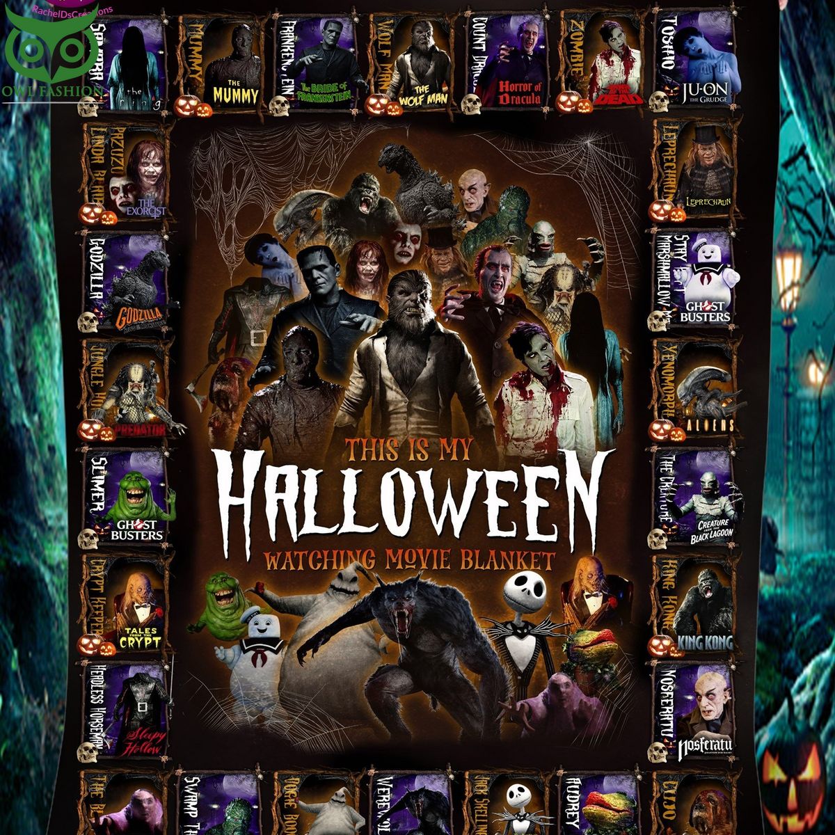 Halloween Watching Movie Blanket