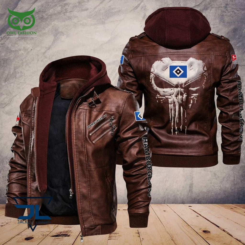 Hamburger SV Bundesliga Germany League 2D Leather Jacket