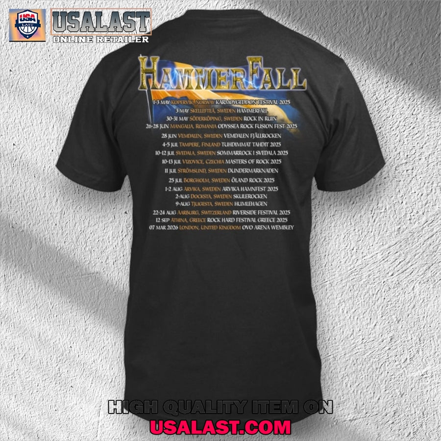 Hammerfall Europe Tour 2025 Unisex T-Shirt