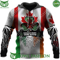 Happy St Patrick Day Canadian Grown Irish Groot 3D Hoodie