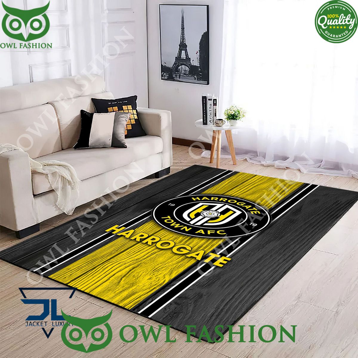 Harrogate Town AFC EFL Football Living room Rug Carpet Decor