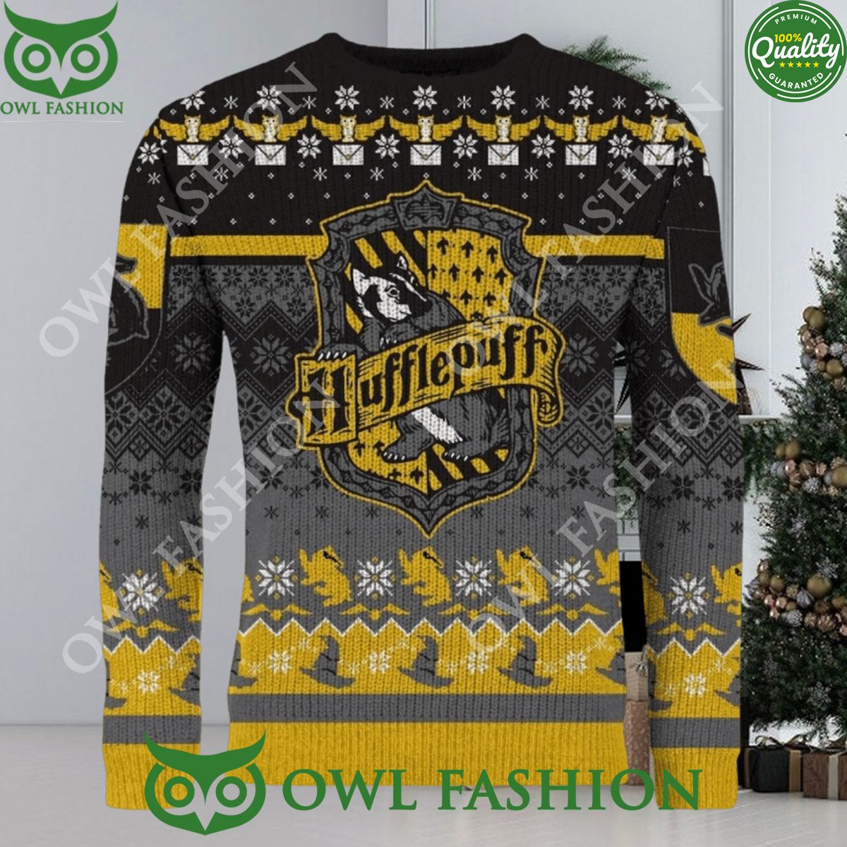 Harry Porter Huffle Days Hufflepuff Ugly Christmas Sweater Jumper